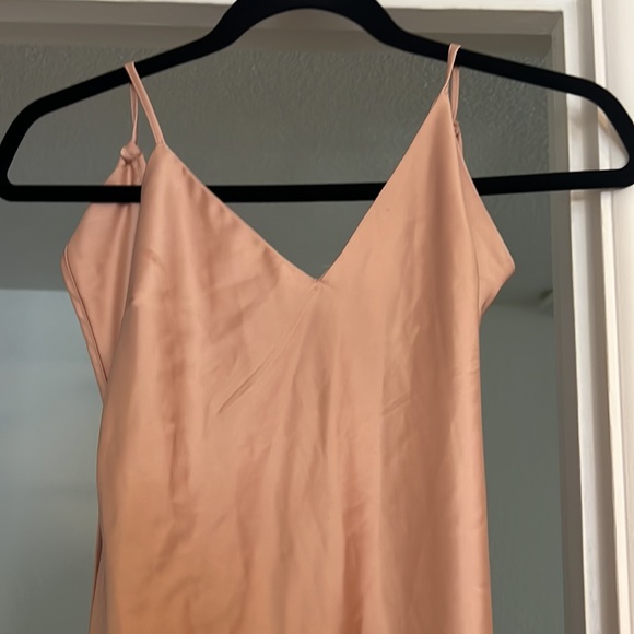 Nordstrom Silk MIDI Dress (tan) - Picture 2 of 5